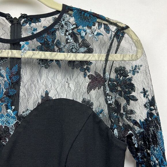 Amanda uprichard black romper with lace and embroidery -repaired size medium - Picture 7 of 11